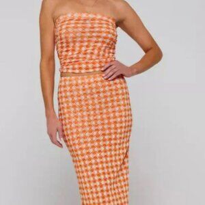 Resa Bonnie top and Clyde mesh skirt